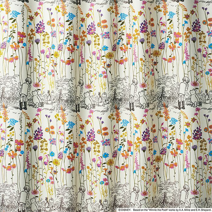 遮光 カーテン POOH/Garden place ガーデンプレイス （幅100×丈200cm）1枚入 ピンク