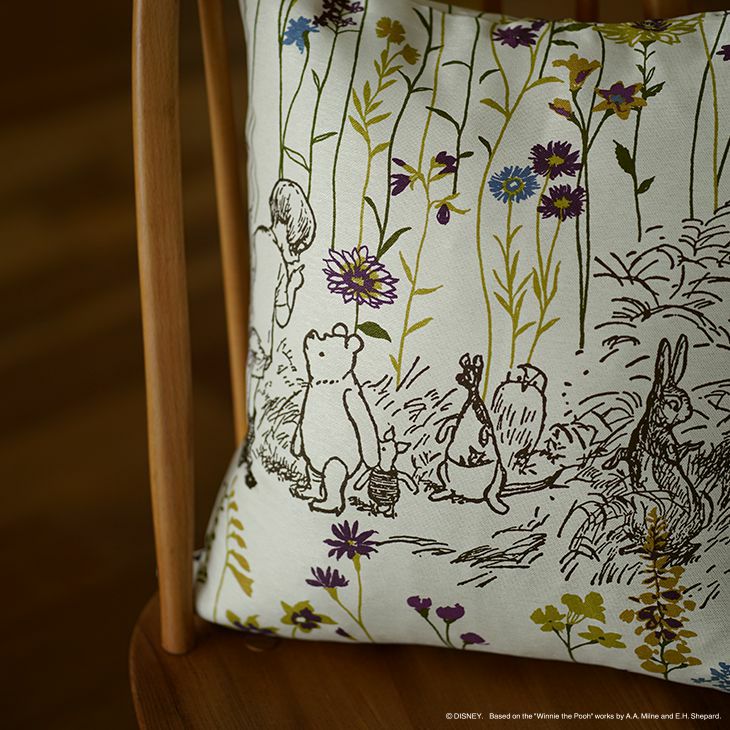 クッションカバー POOH/Garden place ガーデンプレイス （45×45cm）1枚