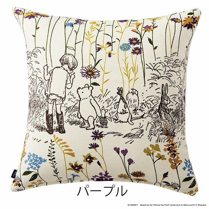 クッションカバー POOH/Garden place ガーデンプレイス （45×45cm）1枚