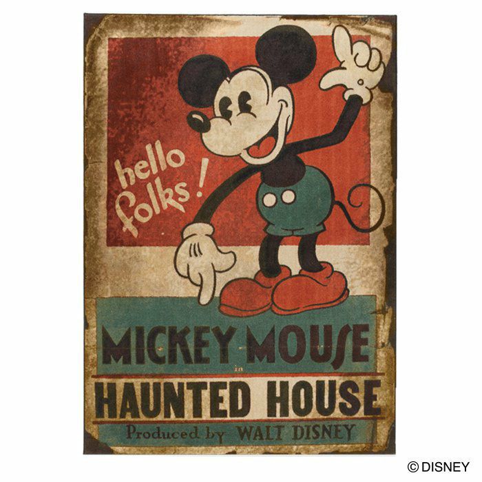 MICKEY/ミッキー ホーンテッドハウス ラグ DRM-1035 （100×140cm） レッド