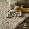 洗える タオル素材の綿100％ラグ コットンキルト （185×185cm） サンド2