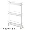 スリムキッチンワゴン タワー（ホワイト）