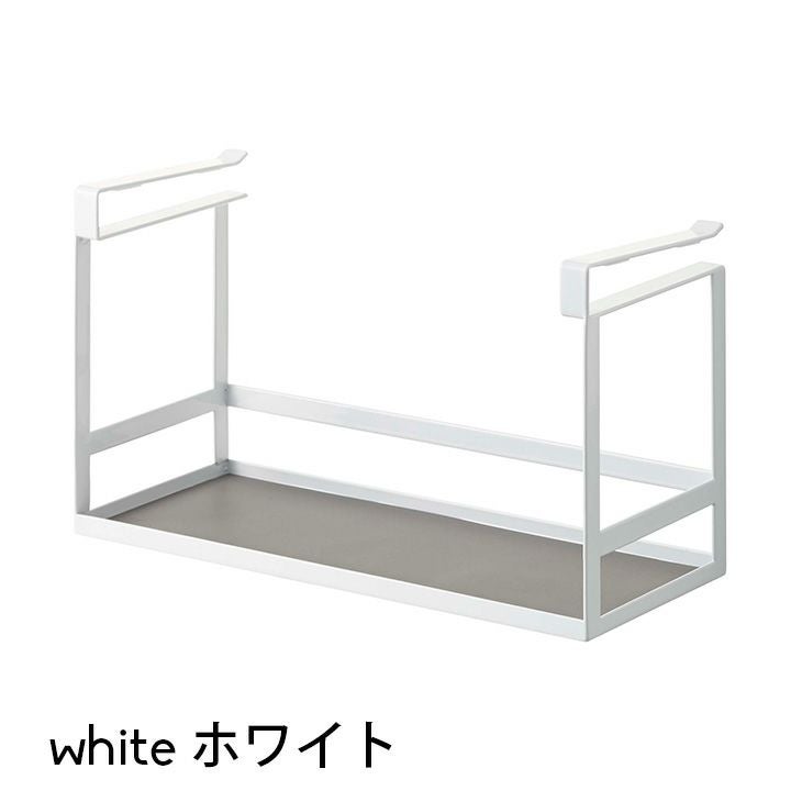 戸棚下調味料ラック タワー（ホワイト）