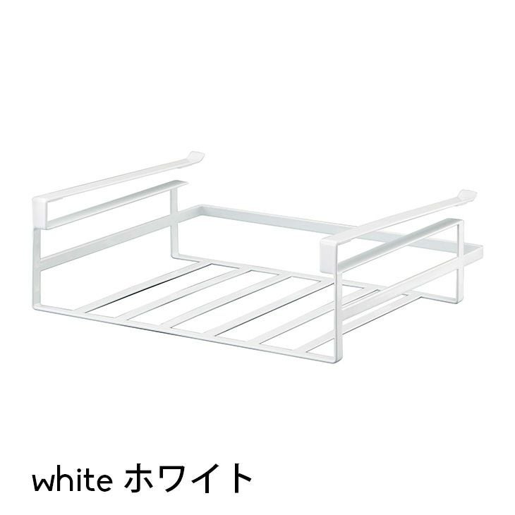 戸棚下収納ラック タワー L（ホワイト）