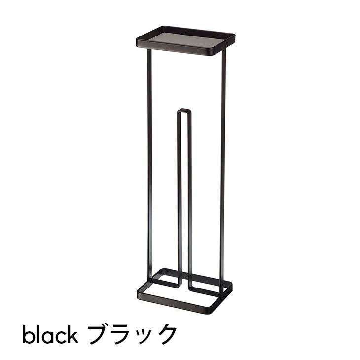ペーパーホルダー トレー付き タワー（ブラック） イメージ01