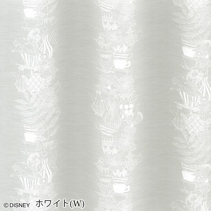 レース カーテン ALICE/アリス ティーカップ（幅100×丈176cm）1枚入 ホワイト
