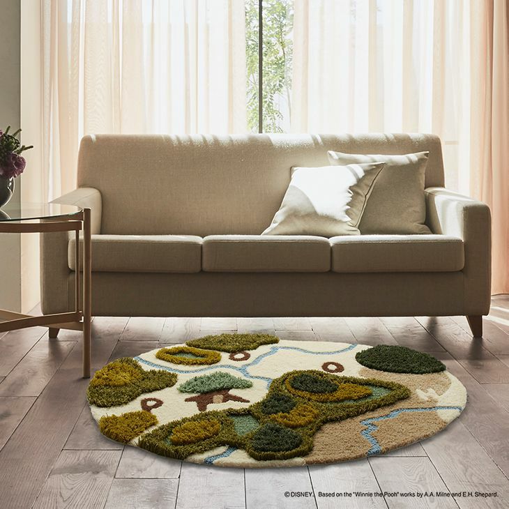 POOH/プー インザフォレストラグ DRP-4054（90×130cm）だ円形 イメージ
