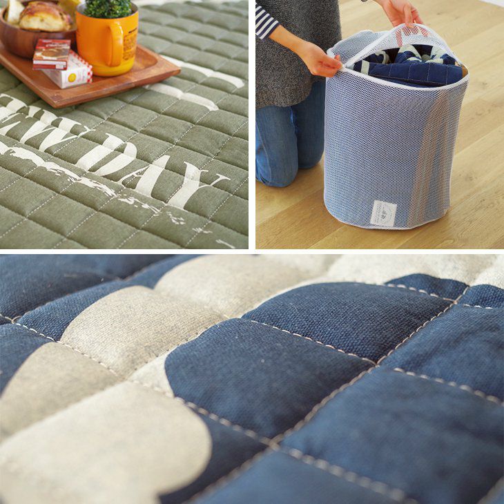 ラグ サーフウェーブ キルト ラグ（185×185cm） イメージ02