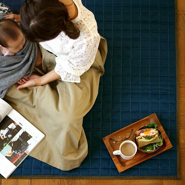 ラグ レザータッチ キルトラグ（130×185cm） メイン イメージ07