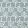 北欧 カーテン TREES/ツリーズ（幅100×丈200cm）1枚入 ブルーグレー