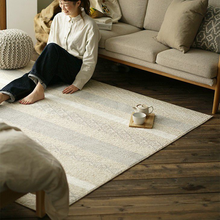 レーヨン・綿混ラグ カプリス（185×185cm） イメージ11