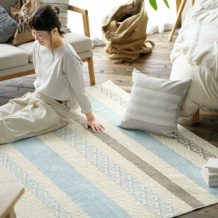 レーヨン・綿混ラグ カプリス（185×240cm） イメージ09