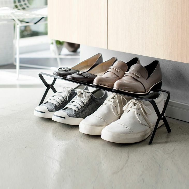 frame フレーム 折り畳みシューズラック(ブラック) イメージ02