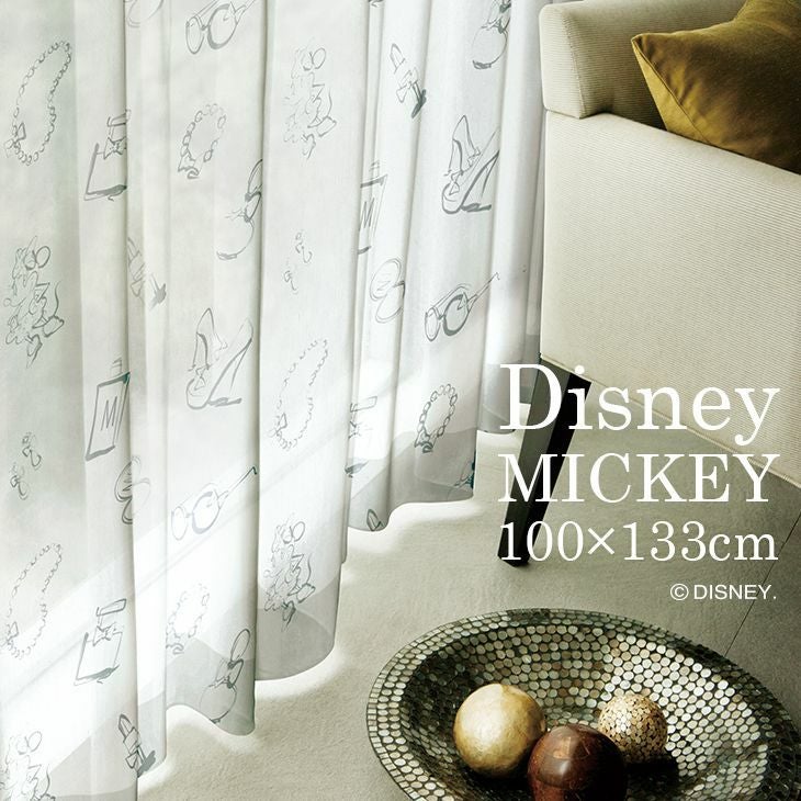 レース カーテン MICKEY/ミッキー アクセサリー (幅100×丈133cm