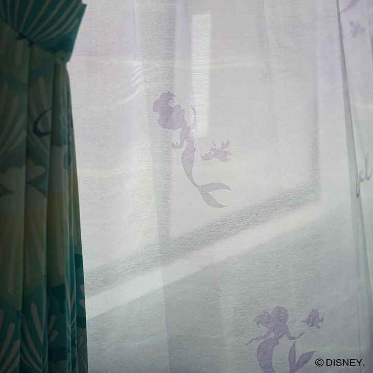 レース オーダーカーテン PRINCESS/プリンセス アクア 柄アップ