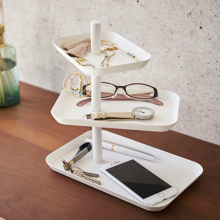 tower タワー アクセサリースタンド アクセサリートレー 3段(ホワイト) イメージ02