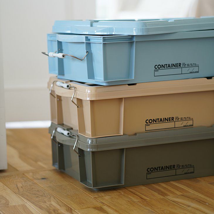 Richell リッチェル 蓋付きコンテナボックス ラッチコンテナ 47A(グリーン) イメージ01