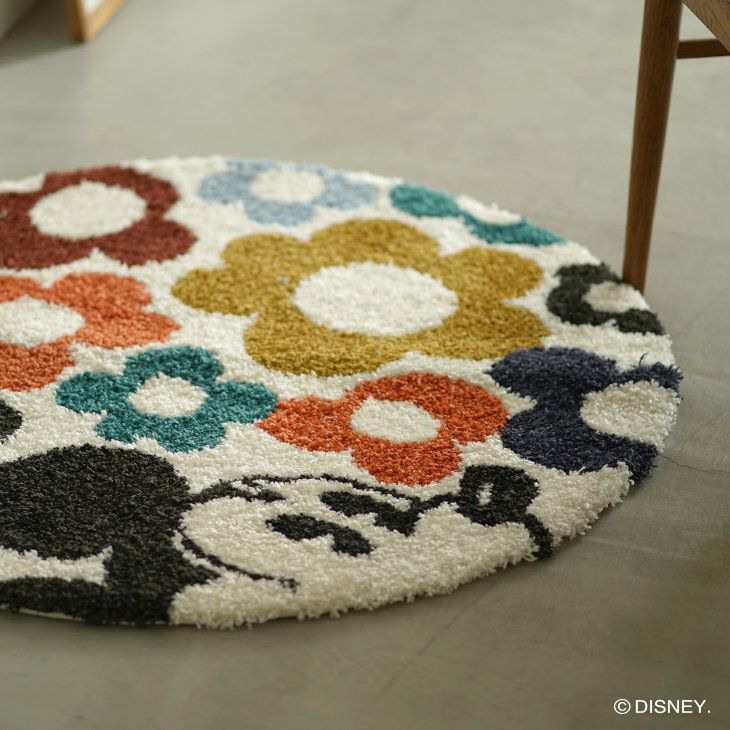 Mickey/ミッキー ハイドインフラワーラグ DRM-4074 (90×90cm) 施工例イメージ
