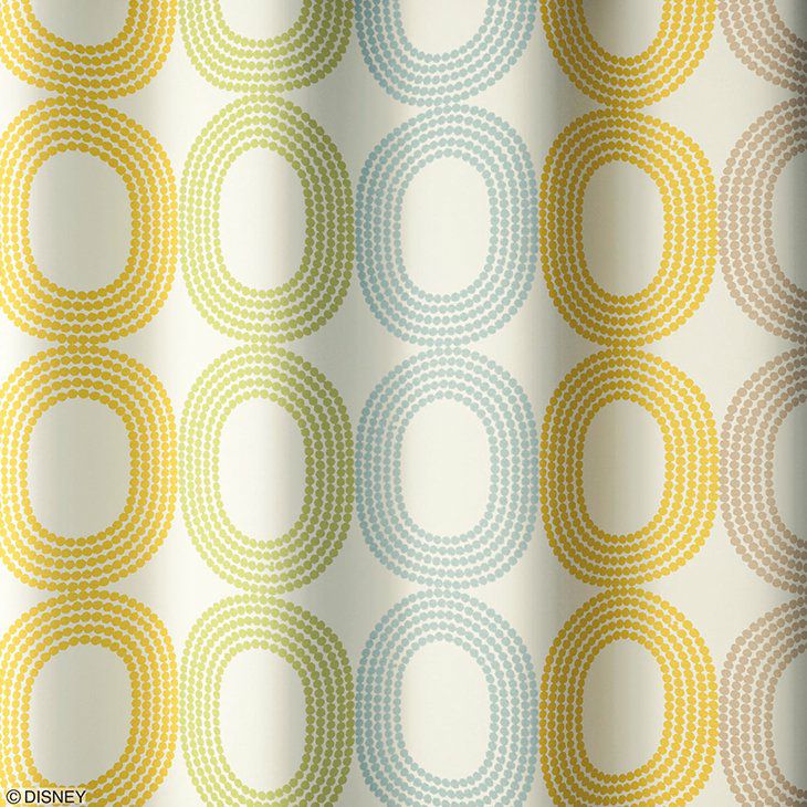 遮光 カーテン MICKEY/ミッキー ドットリング (幅100×丈200cm)カラー01