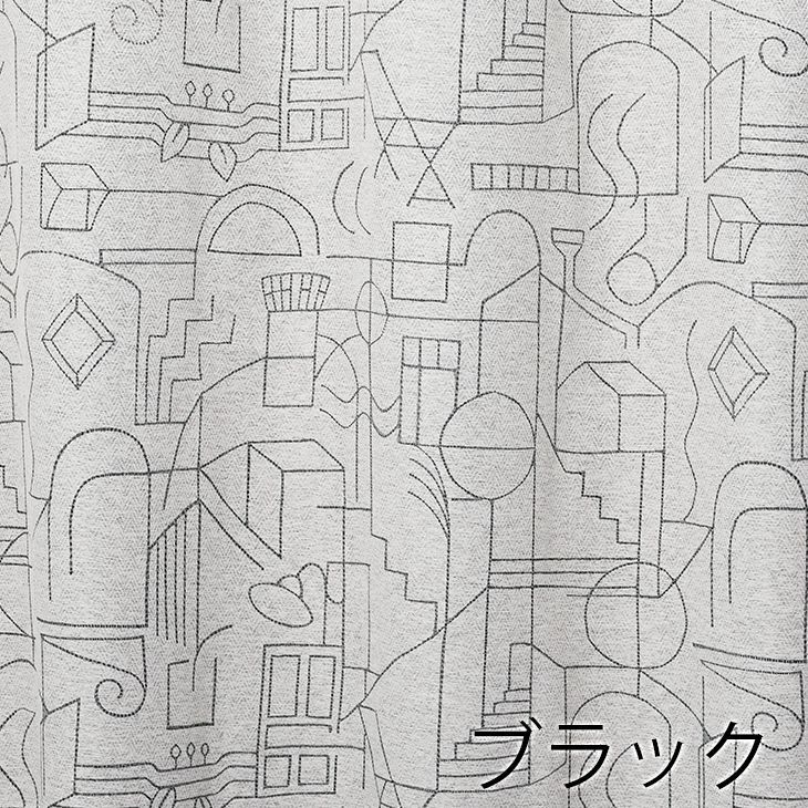 遮光 カーテン HOUSE OF DREAMING/ハウス オブ ドリーミング (幅100×丈178cm) ブラック