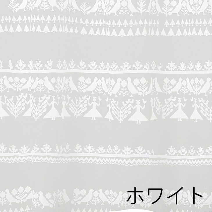 レース カーテン NIGHT IN THE FOREST voile/ナイト イン ザ フォレスト ボイル (幅100×丈176cm) ホワイト