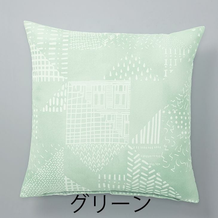 クッションカバー SEVEN PIECES/セブン ピースズ (45×45cm) グリーン