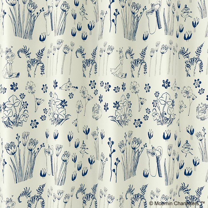 遮光カーテンMOOMIN/ムーミンハイドアンドシーク（アイボリー）