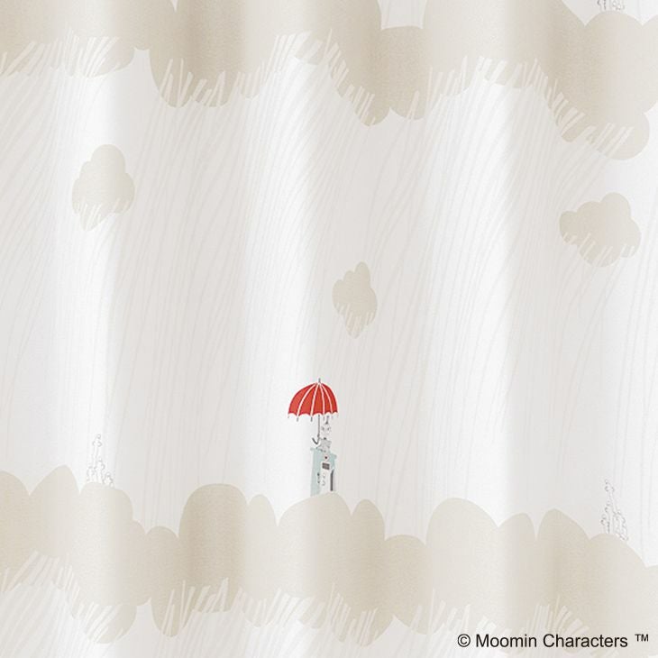 遮光カーテンMOOMIN/ムーミンレインドロップス（ベージュ）