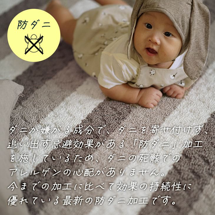 洗えるラグ コントラストストライプラグ (185×240cm) | cucan ネット