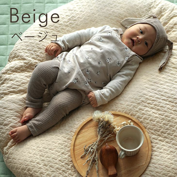 イブル風キルティングクッションクラウド柄（ベージュ）