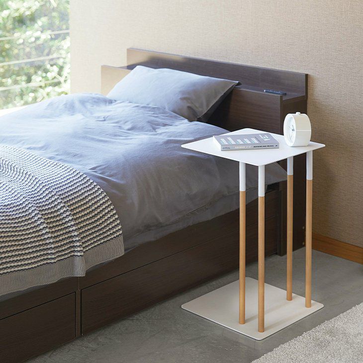 plainプレーン差し込みサイドテーブルホワイト(イメージ03)