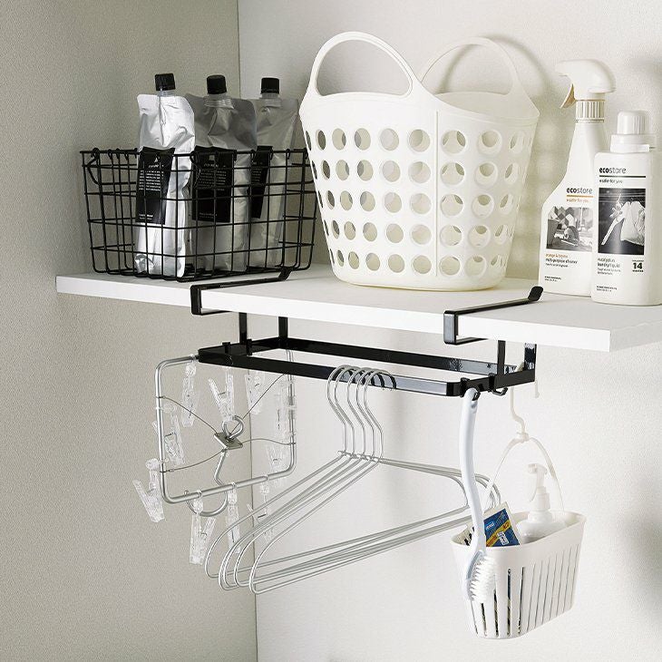 towerタワー棚下ハンガー収納ブラック(メインイメージ)