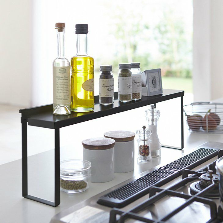 towerタワーコンロ奥スキマラックブラック(イメージ01)