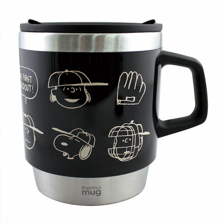 PEANUTSピーナッツふた付きマグカップ300mlベースボールブラック(イメージ05)