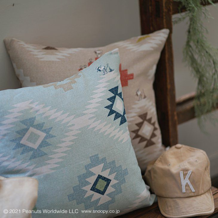 クッションカバーPEANUTS/ピーナッツコーストライフ（アップ）