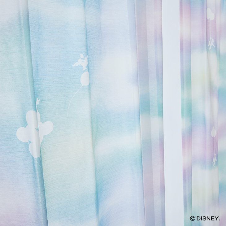 レースカーテンMICKEY/ミッキーメロウボイル幅100×丈176cm（アップ）