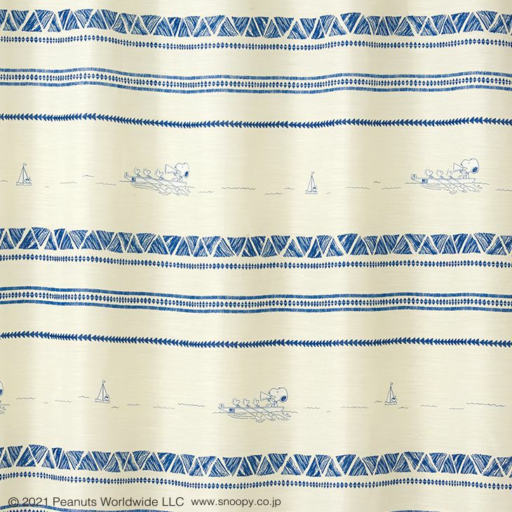 オーダーカーテンレースPEANUTS/Rowingローウィング（カラー）