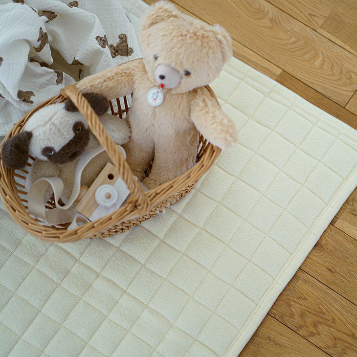 洗える タオル素材の綿100％ラグ コットンキルト （130×185cm） イメージ05