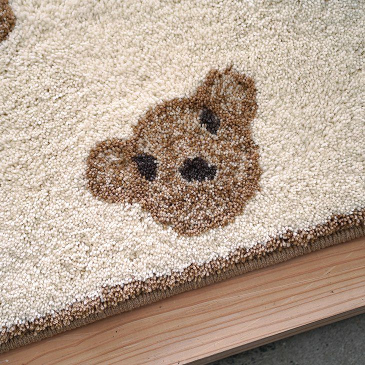 タフティング 洗えるくまの玄関マット KUMAT くまっと(45×70cm) | クー