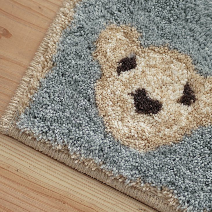 タフティング 洗えるくまの玄関マット KUMAT くまっと(45×70cm) | クー