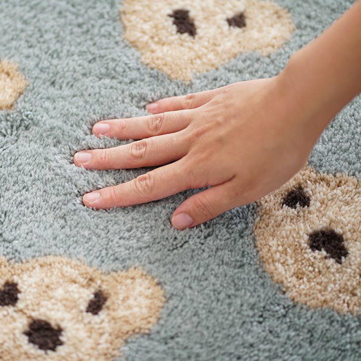 α1 アズールレーン クマのマーク&リボン 武蔵 スリーブ&プレイマット タフティング 洗えるくまの玄関マット KUMAT くまっと(45×70cm) | クー