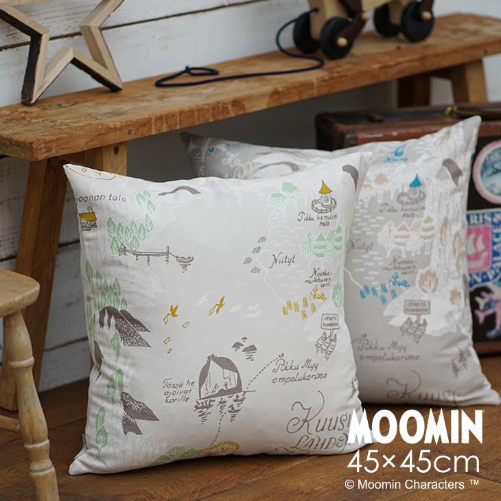 クッションカバー MOOMIN/ムーミン谷の地図 ムーミンダニノチズ (45