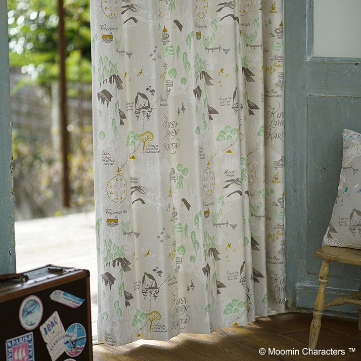 オーダーカーテン遮光カーテンMOOMIN/ムーミンムーミンダニノチズ（イメージ）