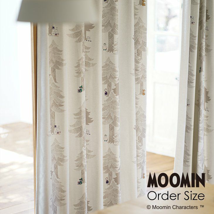 カフェカーテン【mitsuko様オーダー品　ドレープフラットカーテン】 オーダーカーテン 遮光 MOOMIN/PUUT drape プート ドレープ | cucan