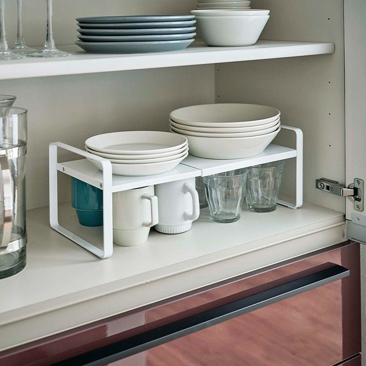 towerタワー伸縮収納ラック2段(ホワイト)（イメージ02）