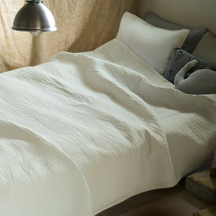 イブル風キルティングマットストライプ柄（アイボリー）