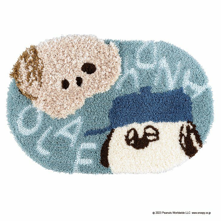 PEANUT/ピーナッツ アンディ&オラフマット (45×70cm だ円) | cucan