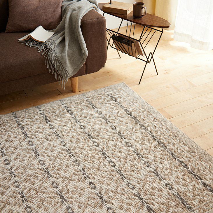 ウール100%ラグウールスノー190×240cm（施工例イメージ02）