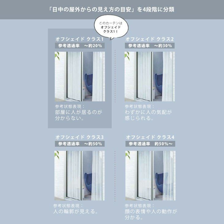 遮熱 UVカット ミラー レースカーテン ナナルル (幅100×丈133cm) 1枚入