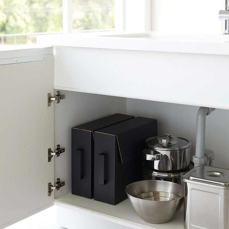 towerタワーカセットコンロ収納ボックスタワー2個組ブラック(メイン)